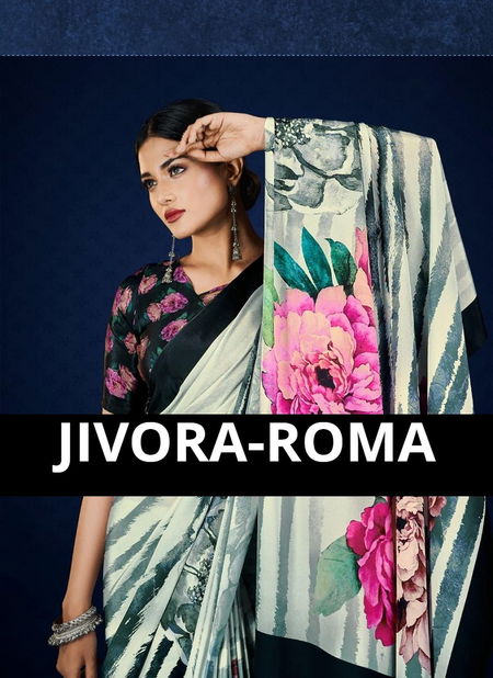 Roma By Jivora Crepe Digital Printed Casual Wear Saree Wholesale In India Catalog